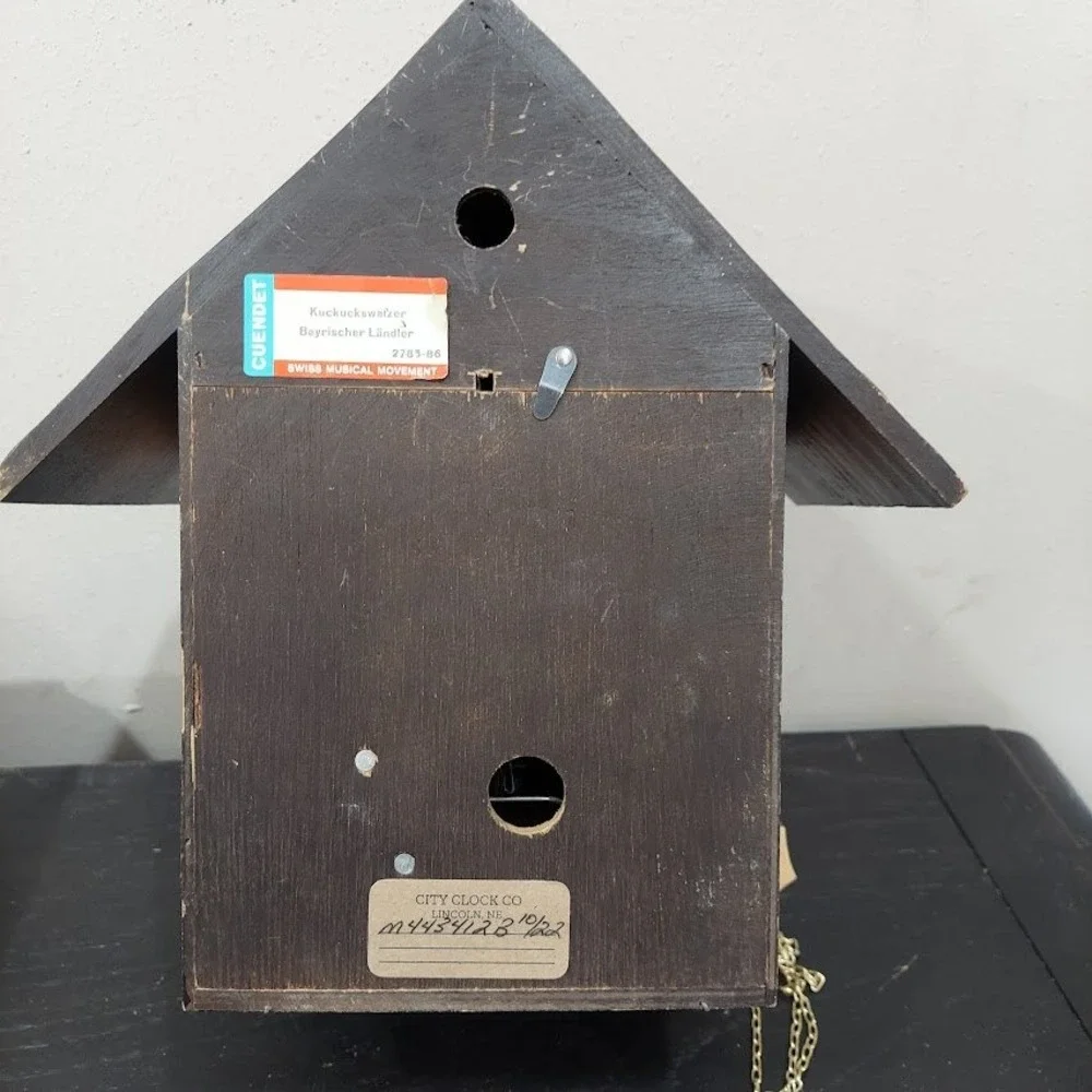 Vintage German Cuckoo Clock Swiss Musical Movement Cuendet Dancing Figures 10/22